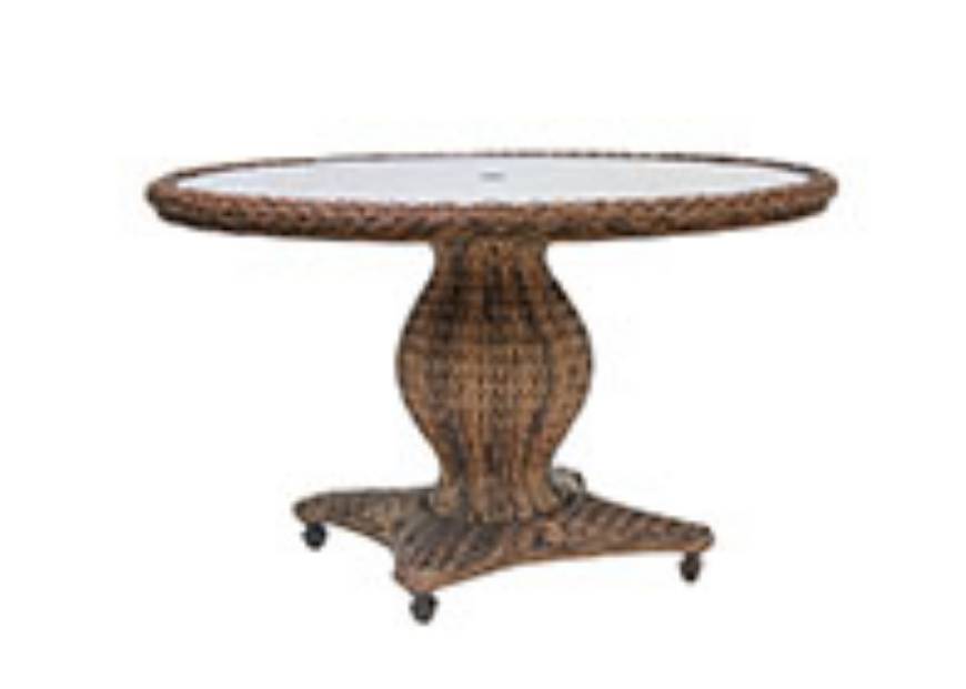Picture of 50''/61'' ROUND DINING TABLE WITH WOVEN TOP