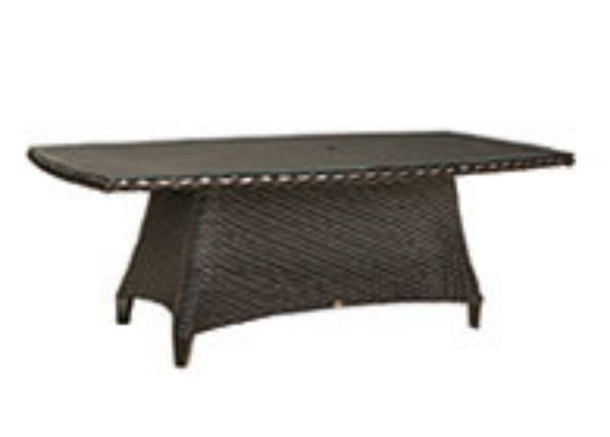 Picture of 84'' BOATSHAPE DINING TABLE WITH WOVEN TOP
