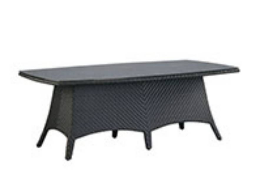 Picture of 84" BOATSHAPE DINING TABLE WITH WOVEN TOP