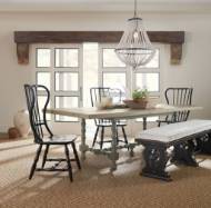 Picture of 84in Trestle Table w/ 2-18in Leaves-Natural/Gray      