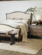 Picture of Cal King Upholstered Bed- Speckled Gray      