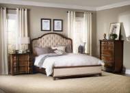 Picture of Queen Upholstered Bed w/Wood Rails       
