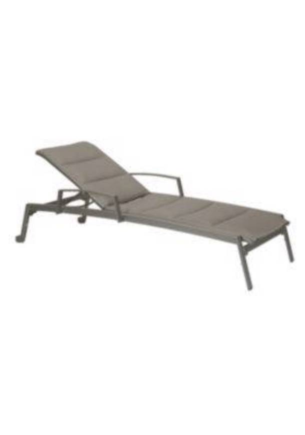 Picture of ELANCE PADDED CHAISE LOUNGE WITH ARMS & WHEELS