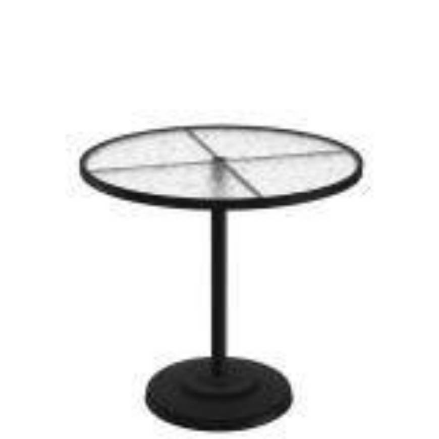 Picture of ACRYLIC 42" ROUND KD PEDESTAL BAR UMBRELLA TABLE
