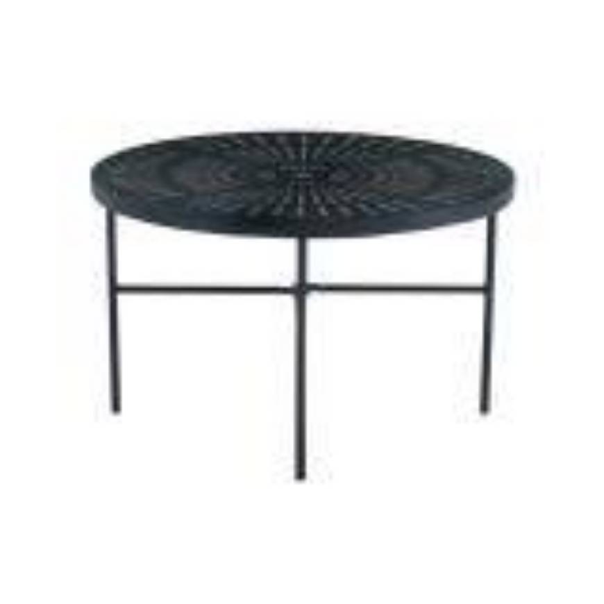 Picture of LASTRATTA 48" ROUND STAMPED TOP DINING TABLE W/HOLE