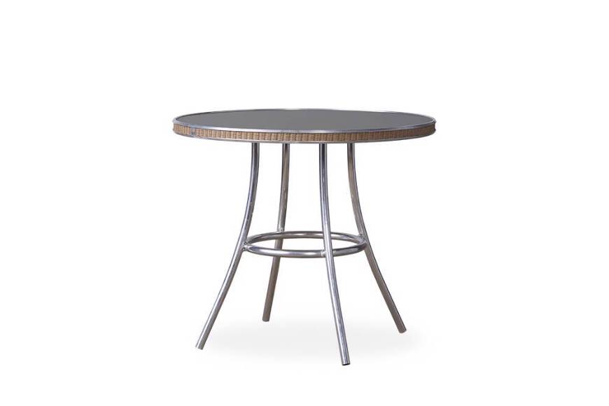 Picture of ALL SEASONS 33" ROUND BISTRO TABLE WITH CHARCOAL GLASS