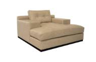 Picture of KODA (WOOD BASE) 2 ARM CHAISE (LEATHER)