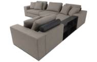 Picture of BIJAN (METAL BASE) 4PC SECTIONAL (WITH BOOKCASE)